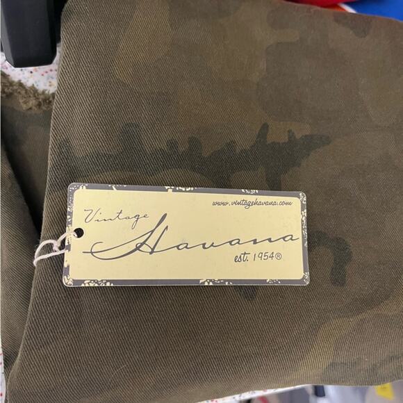 NWT Vintage Havana Military Style Camo Jacket Green Women’s Medium - Picture 10 of 15